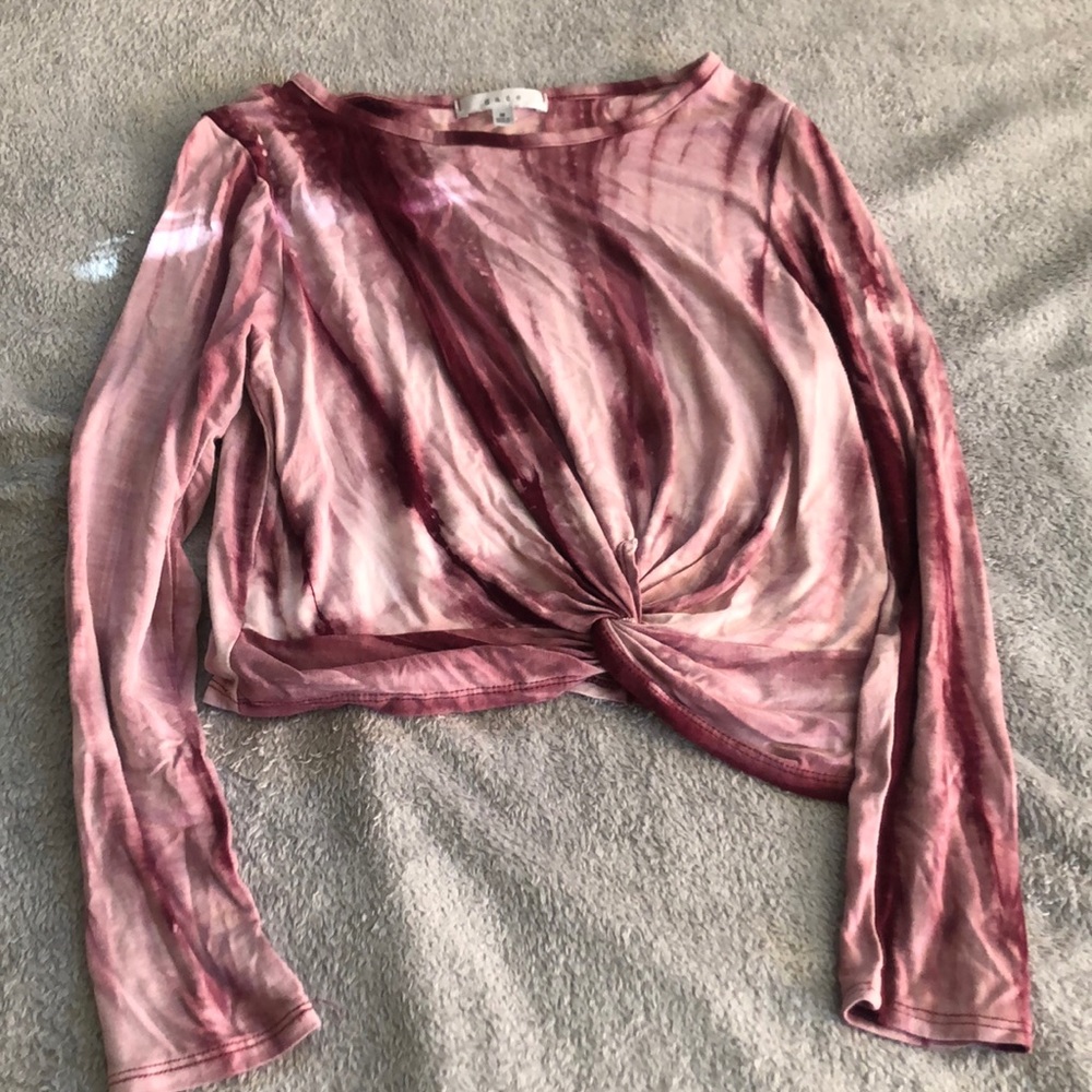 Long sleeve wrap crop top